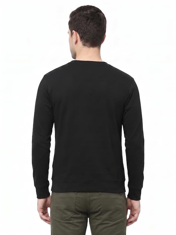 Image of Full Sleeve Cotton T-Shirt for Men & Boys | Round Neck Casual Graphic Printed Tee | Regular Fit Comfortable Everyday Wear | Peace