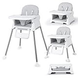 3 in 1 Baby High Chair, Bellababy Adjustable Convertible Chairs for Babies and Toddlers, Compact/Light Weight/Portable/Easy to Clean