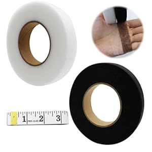 MIPIACE Saumband 2er-Pack Schwarz/Weiß 64m