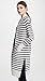 Autumn Cashmere Women's Maritime Stripe Open Cashmere Cardigan, Birch/Black, X-Small