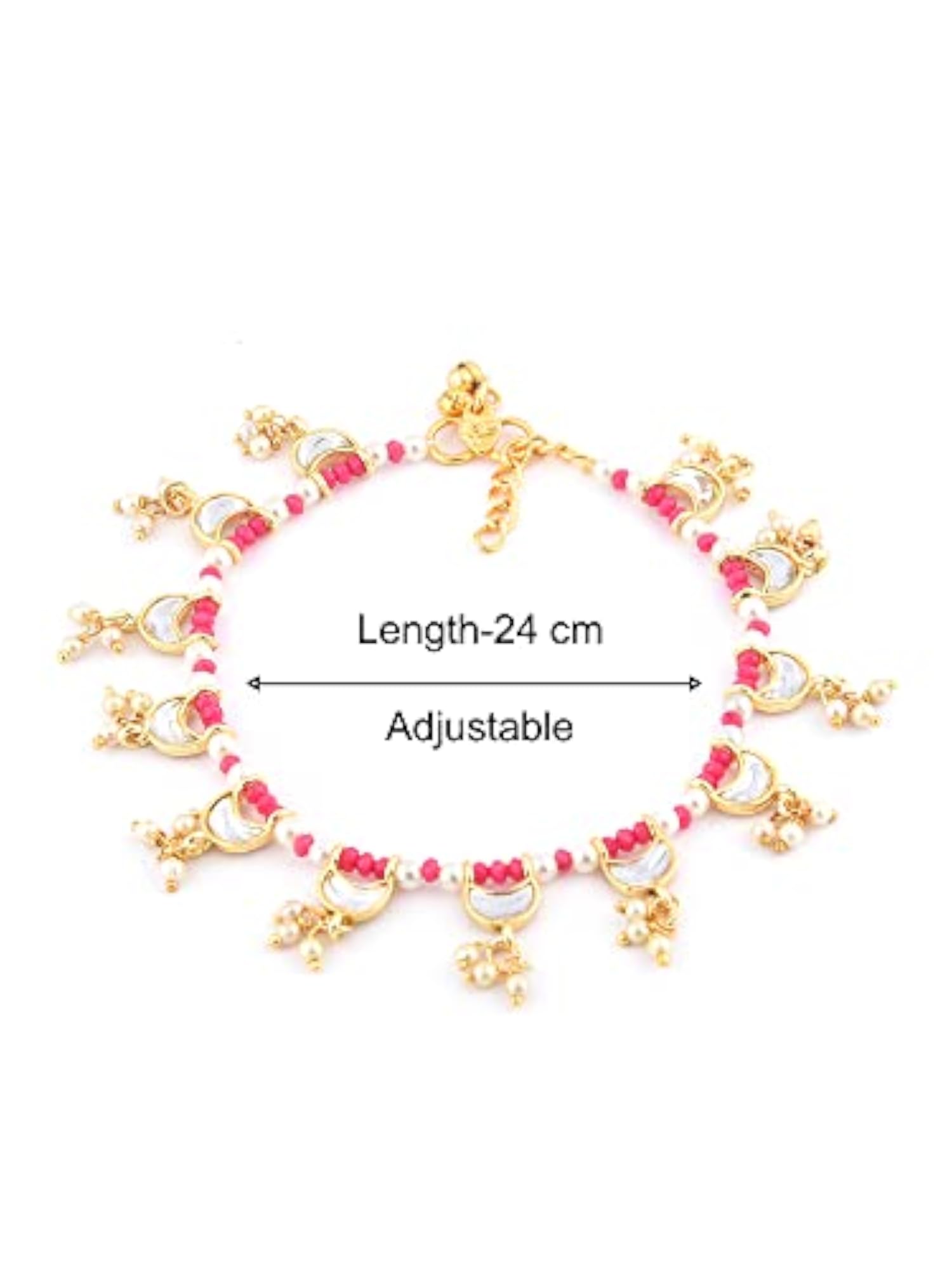 Kundan Drop Anklets for Women-ZPFK11553