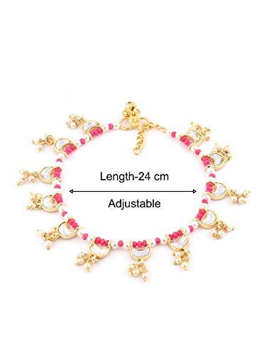 Kundan Drop Anklets for Women-ZPFK11553