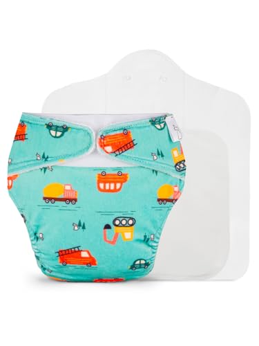Image of SuperBottoms Freesize UNO SuperSoft Cloth Diaper (with Velcro) | Reusable, Adjustable Cloth Diaper for Babies | Dry Feel Comfort | Fits from 3 Months to 3 Years | Washable & Rash-Free | Little Wheels