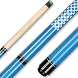 IIQ 2 in 1 Jump Break Stick 23~25oz 28oz Heavy Hitter Jump Break Pool Cue Stick 3 Pieces Canadian Maple Wood (Blue 25oz)