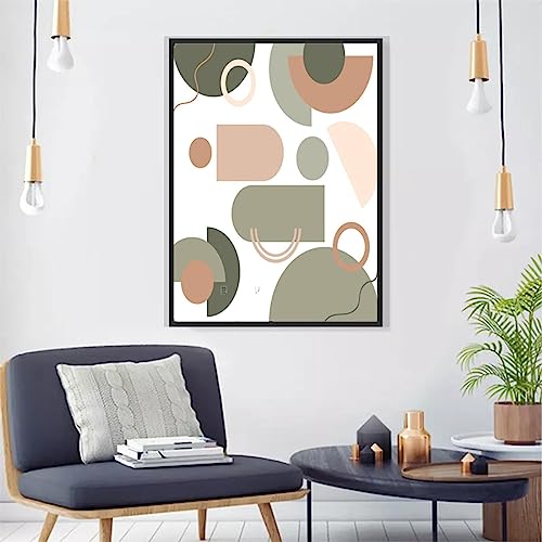 Art mural bloc de couleur géométrique naturel pour raviver une décoration murale de cuisine - 4