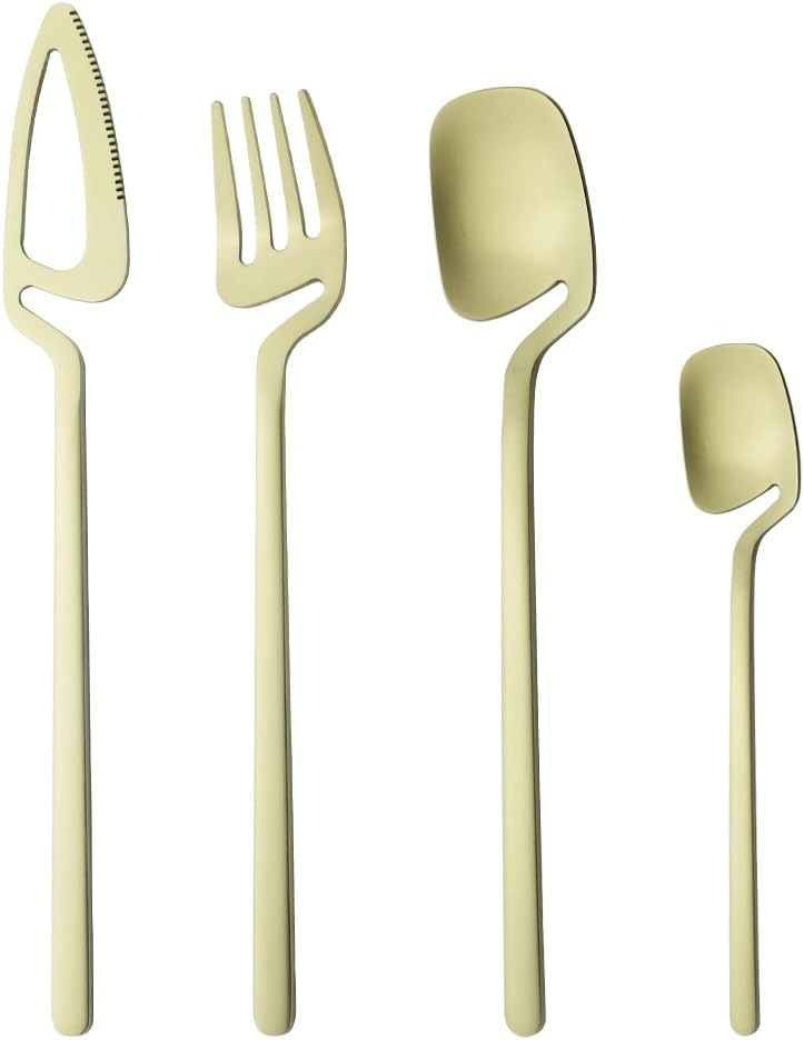 Silverware Flatware Cutlery Set, 4/16/24/32/40/48 Pieces 304 Stainless Steel Tableware, Simple And Personalized Creative Hanging Wall Hanging Cup Knife, Fork And Spoon Hanging Cup Coffee Spo