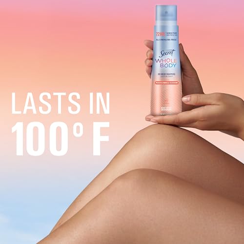 Secret Aluminum Free Whole Body Deodorant Spray for Women, 72hr Sensitive Freshness & Odor Defense, PH Balanced, Invisible Protection, Safe to Use Everywhere, Peach & Vanilla Blossom Scent, 3.5 oz - image 3