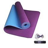 Especificaciones populares de la estera de yoga: 72.0 x 25.0 pulgadas (183 x 66 cm), grosor: 0.2 pulgadas (6 mm), peso: 2.3 libras (1,05 libras) incluso para personas de diferentes formas y alturas, al usarlas puede obtener una sensación cómoda. Accesorios: banda elástica de almacenamiento, toalla de yoga