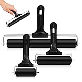 Healvian 3 Stück Druckwalzen aus Gummi 6cm 10cm 20cm für Präzises Auftragen von Farbe bei Bastel und Dekorationsprojekten