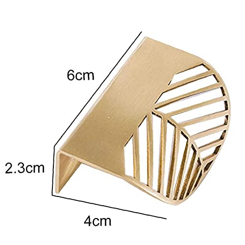 Candeon Gold Drawer Knobs, 4Pcs Brass Kitchen Cabinet Handles Gold Drawer Handles - Image 2