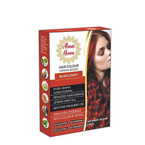 Almas henna 80 gram color burdeos con perfume roll on vainilla miniatura 2