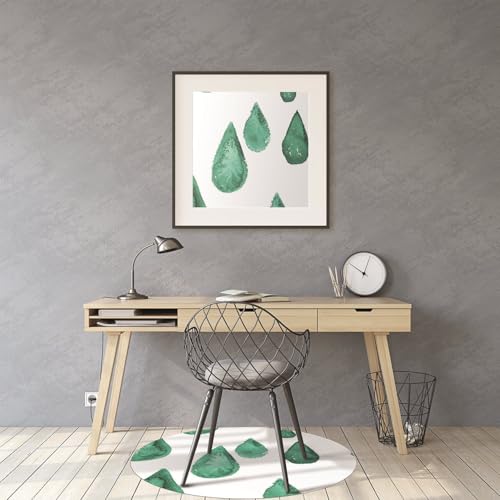 Tapis de chaise rectangulaire protège-sol ø100 cm antidérapant en PVC - 4