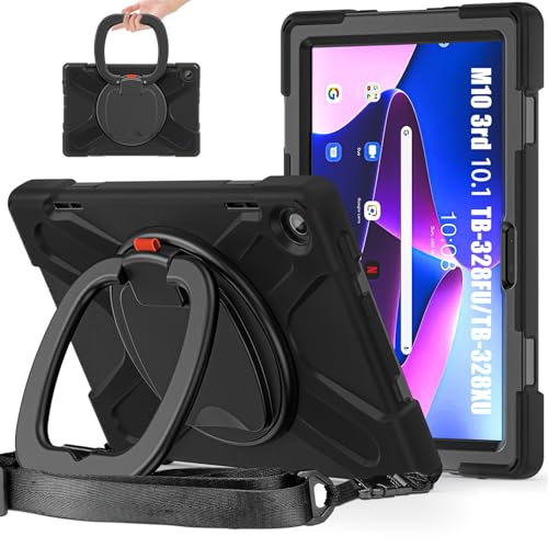 Coque antichoc Lenovo Tab M10 3rd Gen JZ avec poignée et support pour éviter les chutes de tablette
