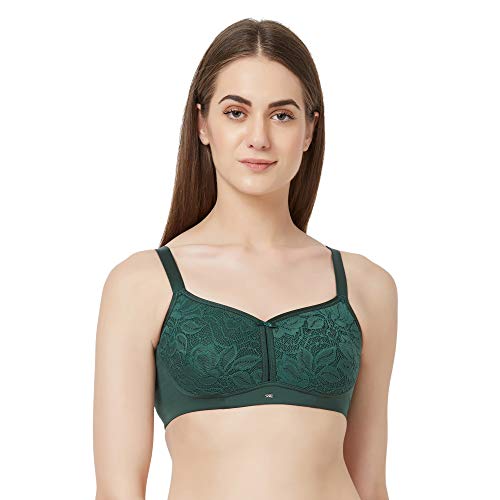Image of SOIE Women Non Padded Non-Wired Full Coverage Minimizer Lace Bra