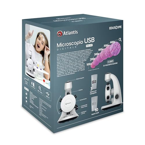 Atlantis E45-ms737 Microscopio Digitale Usb Uxga 1600x1200 6 Torrette di Ingrandimento da 100x a 600x Cmos - 9