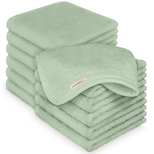 Image of 12pk Baby Washcloths, Soft Absorbent Washcloths for Face, Body (Pistachio)