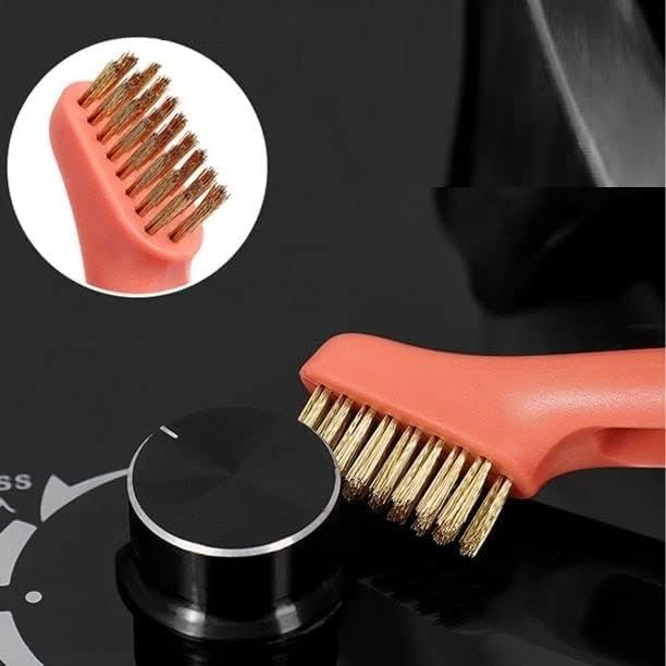 Aryavarte 2 in 1 Mini Wire Brush Set | Gas Stove Bristles Cleaning | Oil Stain Remover Brush | Household/Kitchen Cleaning Supplies 4