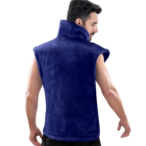 RENPHO Electric Heating Pad for Back, Electric Heat pad for Neck and Shoulders, FSA Eligible & HSA Store, 24"x37" Midnight Blue