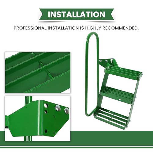HECASA Left Hand Stair Step Kit Compatible with John Deere 4050 4240 4430 4630 4440 4230 LH Handrail