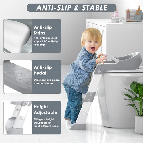 Zieyeen YT-808 Potty Training Seat With Step Stool Ladder, Toddler Potty Training Toilet thumb #1