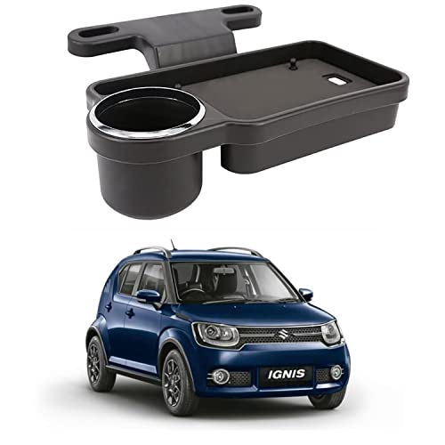 Image of Oshotto (FT-04) Foldable Car Auto Headrest Rear Back Seat Table Drink Food Cup Tray Holder Compatible with Maruti Suzuki Ignis - Black