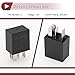 HEROFFIX 1 Pcs Automotive 5 Pins Multi-Purpose Relay for Mercedes-Benz for Volvo 12V 20A/30A Black