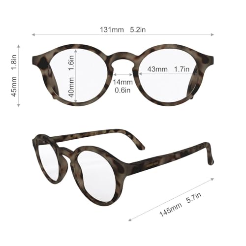 Image of LONDON MOLE Graduate blue light glasses | Round panto-style blue blockers | Anti-eyestrain | Unisex | Spring Hinges