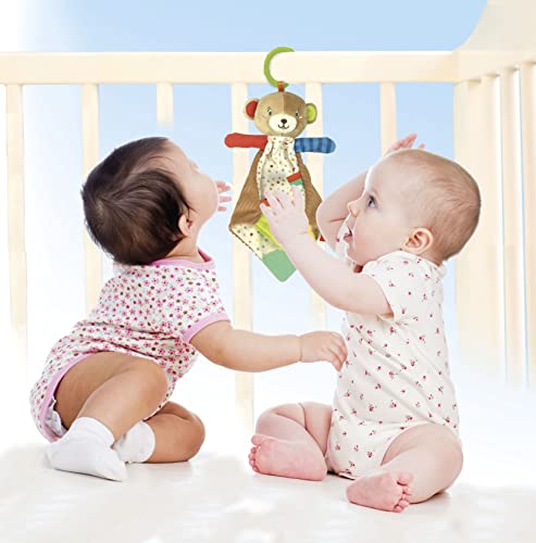 Clementoni Doudou Ourson Lovely Bear Conforter Peluche Educative Développement des Emotions Absorbe Les Odeurs Porte Tétine pour Enfants Dès - vue 5