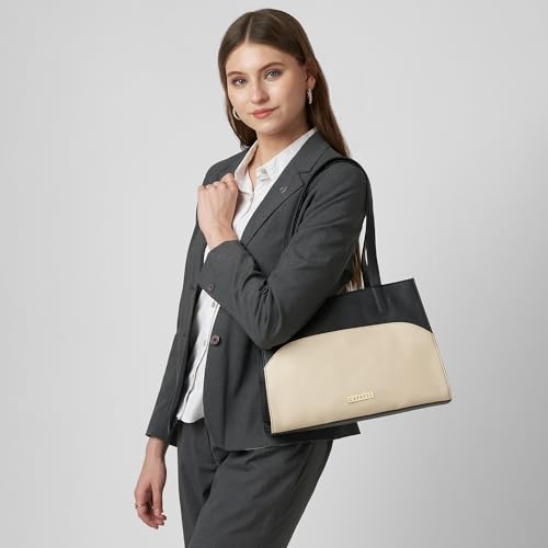 Image of Caprese Tarry Medium Tote Bag for Women | Fits Up to 16 Inch Laptop | Stylish, Durable, Multi-Compartment Design for Work, Travel, Shopping | Comfortable Straps Shoulder and Handheld Bag