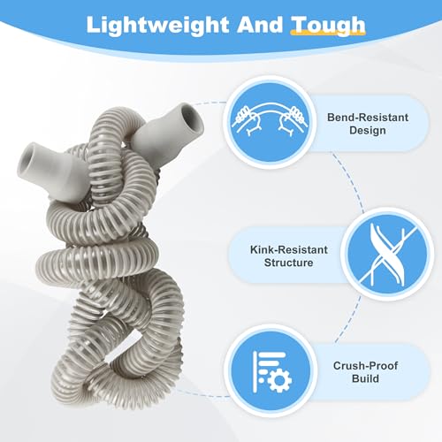 Miniatura 2 de Nidreamce Tubo De Cpap Universal180 Cm,Tubo Respiración 22 Mm Para Respirador Ventilador, Accesorio Terapia Apnea Sueño, Uso Hospital Hogar Cpap Manguera
