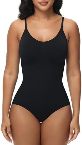 Bodysuit for Women Tummy Control Shapewear Body Shaper Seamless Spaghetti Strap Leotards