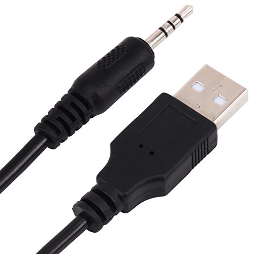 Image of USB to 2.5mm Charger Cord, [2 Pack] 0.2m 2.5mm Male Jack Plug to USB 2.0 Male Data Extender Aux Audio Charging Cable Adapter (USB to 2.5mm)