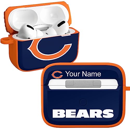 GAME TIME Chicago Bears HDX Custom Name Case Cover Compatible with Apple AirPods Pro