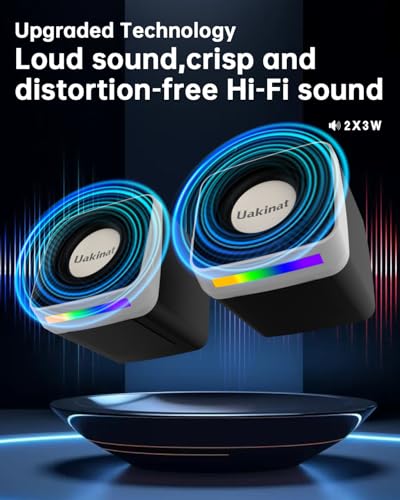 Uakinat PC Speakers 2"–3W Carbon Fiber Computer Speaker E-1085 の商品画像 7