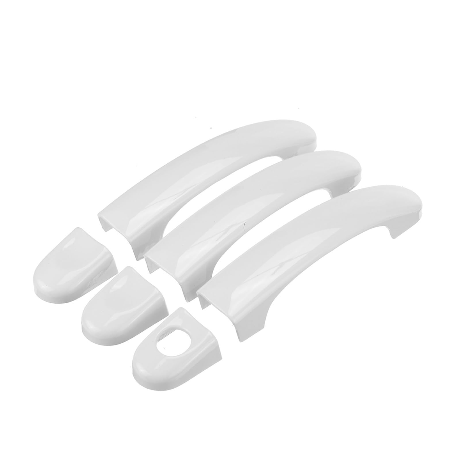 Drezzo Car Exterior Door Handle for VW for Transporter T5 T6 for Caddy 6 7 8 9pcs/Set Car 4 Door Handle Covers Trim White(1)