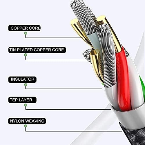 iPhone Charger Cable,iPhone Cable 3Pack 1.8M/6FT iPhone Charging Cable Nylon Braided Long Lightning Cable for iPhone 12 Pro Max 11 Pro Max XS XR X 8 7