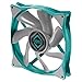 Iceberg Thermal IceGALE Xtra 140 mm PWM łożysko kulkowe wysokiej wydajności wentylator obudowy, niebiesko-zielony