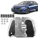 JOLONG Engine Splash Guard Under Car Shield Cover Board for Honda Civic 2016-2021 Replacement for 74110-TBA-A00 90674-TY2-A01