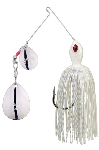 Strike King Strike King Premier Pro-Model Spinnerbait - Colorado, White/Silver Blades, 0.375-Ounce, PP38CC-204S