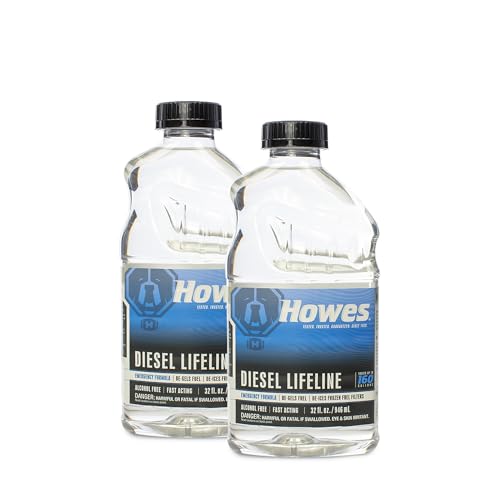 Howes Diesel Lifeline 32-Ounce Emergency Formula, De-Gels Fuel, and De-ICES Frozen Fuel Filters (Two 32-Ounce Bottles)
