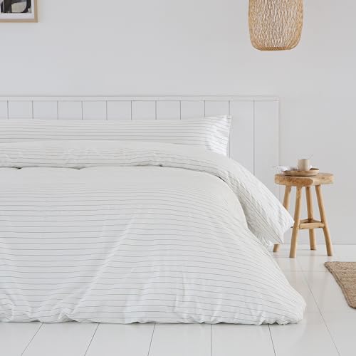 Miniatura 3 de Funda Nordica Algodón Percal 100 200 Hilos Tula Cama De 90 Incluye Funda Nórdica 150x220 1 Funda De Almohada . 100 Algodón Percal. Cierre Con Botones. Color Beige Claro Con Rayas En Negro
