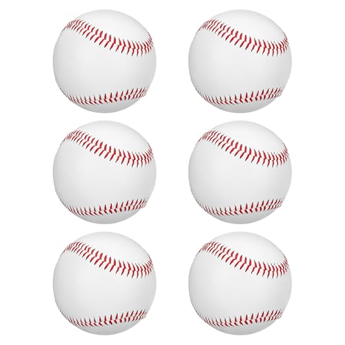 TMbsfatn Baseball 9-inch Baseball Game Training Special Baseball Rubber Filled Soft Baseball | Blank Ball | Autographed | Gift (6pc)