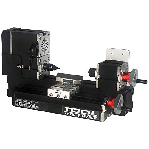 LeTkingok High Power Metal Mini Lathe- DIY Wood Turning Lathe 12000rpm 60W