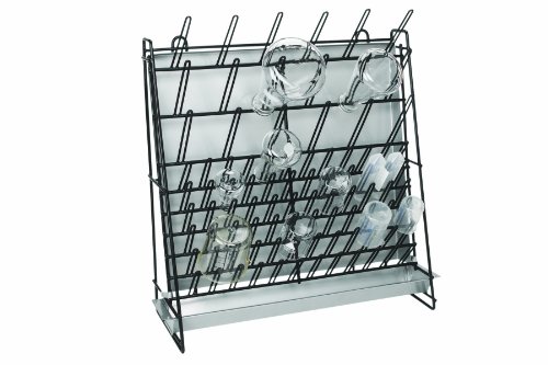 Heathrow Scientific - HEA23243A HS23243A Glassware Drying Rack, Vinyl-Coated Steel Wire Construction, Self-Standing or Wall-Mountable, 462 x 182 x 525mm (L x W x H)