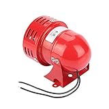 Elektrische Sirene, 220V 120DB roter Mini-Motoralarm Metall Summer Sirene Mini...