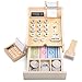 New Classic Toys 10651 Wooden Cash Register with Play Money, Scanner and Bank Card, White 200 x 165 x 110mm