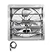 KEN BROWN 20 Inch Exhaust Fan with Power Cord, Automatic Shutter, 3500CFM, Aluminum Cooling Ventilation Fan, High Speed Wall Mounted Attic Fan for Garage, Greenhouse, Shop, Shed