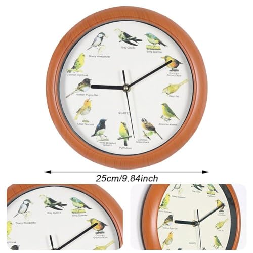 Horloge murale d'oiseau chantant pour rompre le silence de la maison