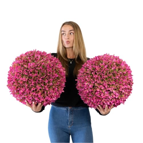 365 Curb Appeal Set of 2 Large Topiary Balls (Hot