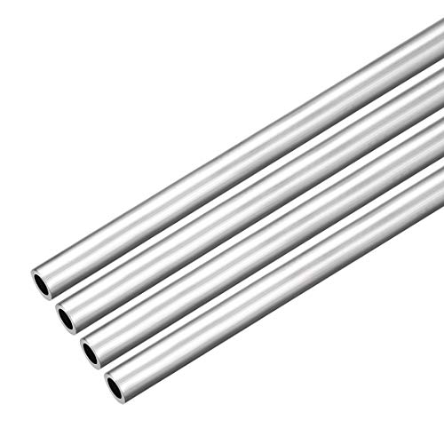uxcell 4Pcs 6063 Seamless Aluminum Round Straight Tubing Tube 1 Feet Length 0.234